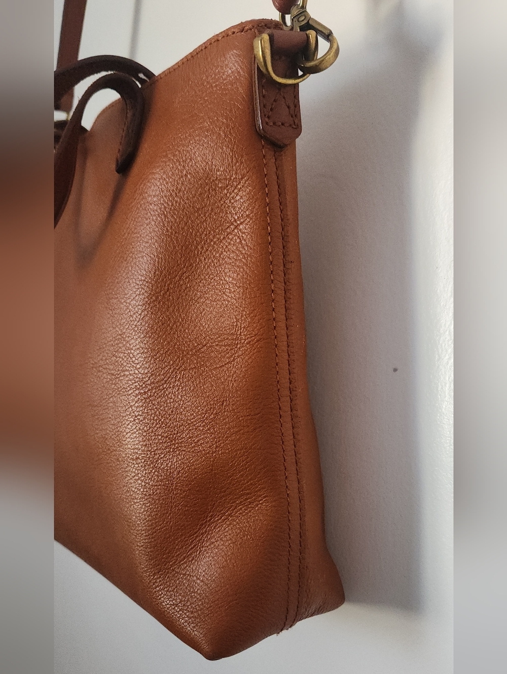 Madewell Small Brown Leather Crossbody Bag with Removable Adjustable Strap - Picture 4 of 10